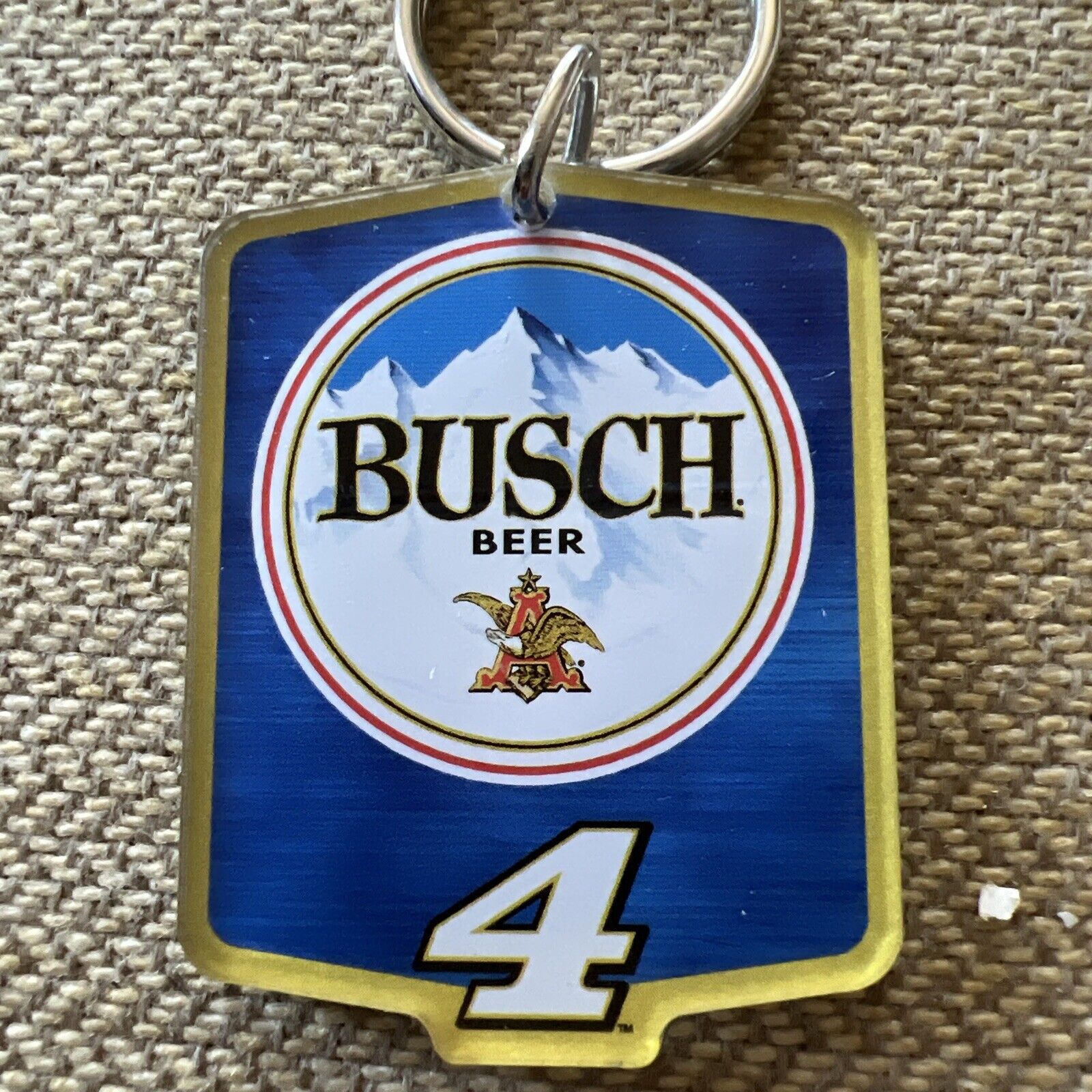 Vintage Keychain NASCAR 2016 Busch Beer Racing Advertisement