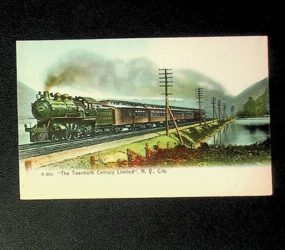 6 antique USA  train and railroad post cards transportation post cards #123