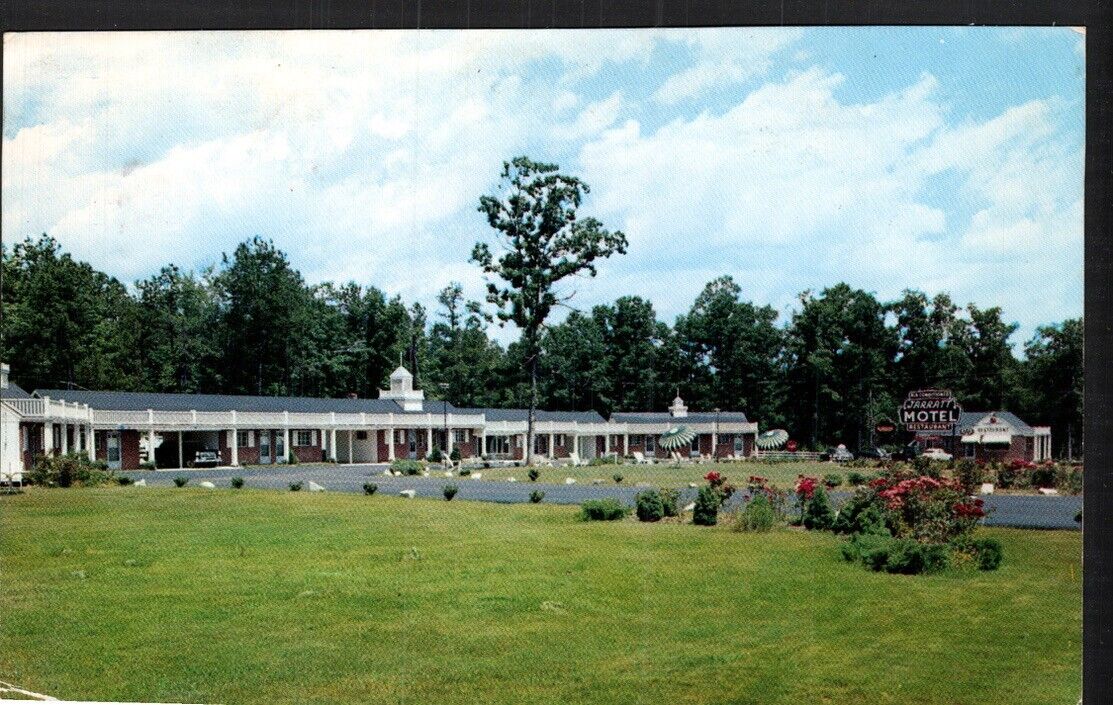 Postcard Virginia Jarratt Motel Chrome Posted 1958