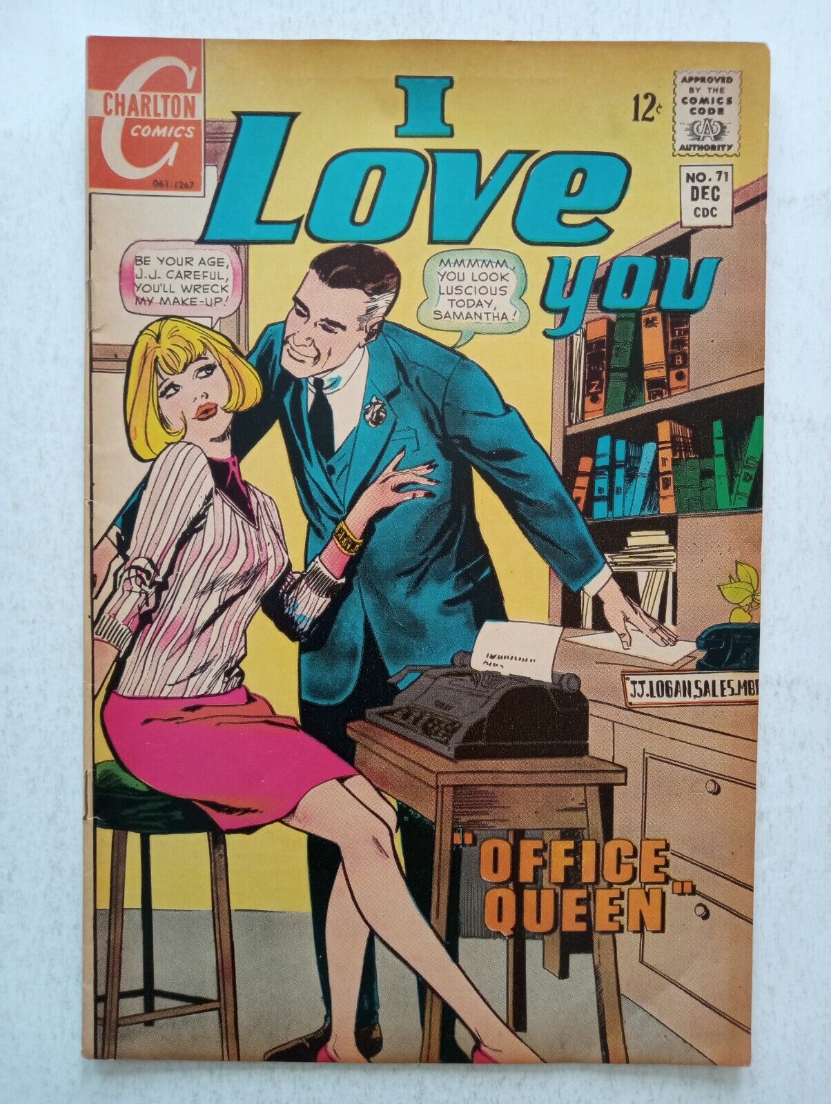 Charlton I Love You #71 Silver Age 1967 Romance Comic Book