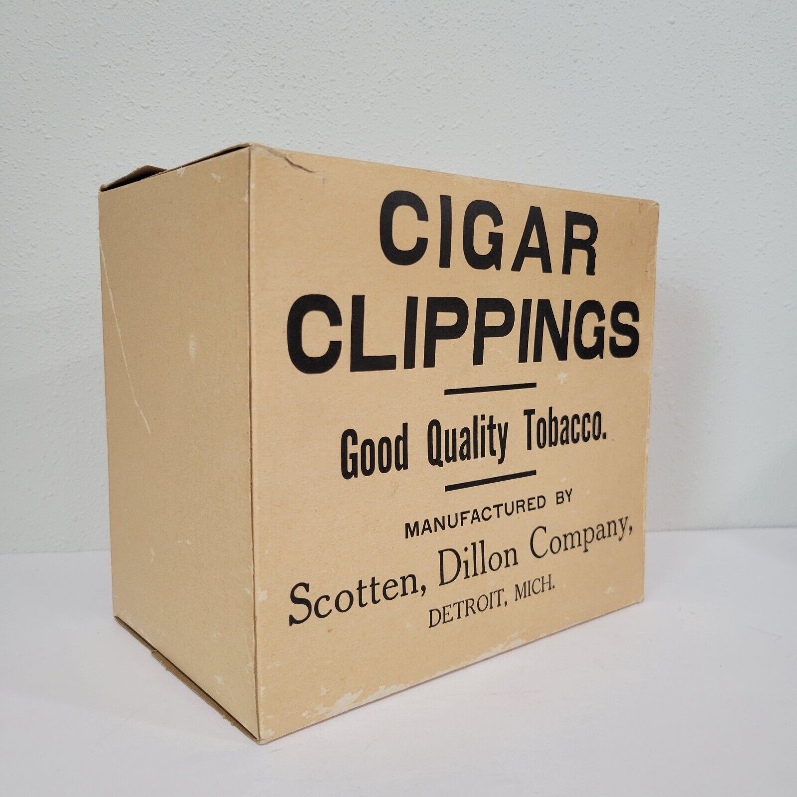 Vintage Cigar Ephemera Scotten Dillon Company Detroit Michigan Vendor Box