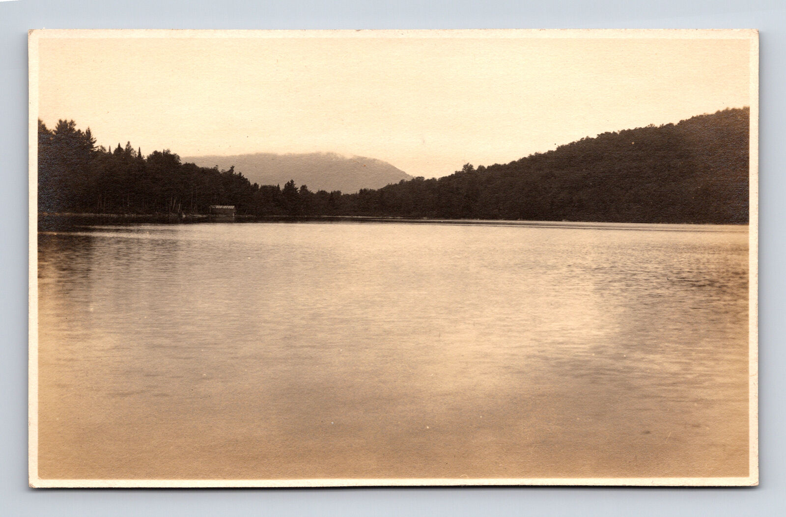 RPPC Lake View & Cabin Possibly MA ME or NH Real Photo Postcard