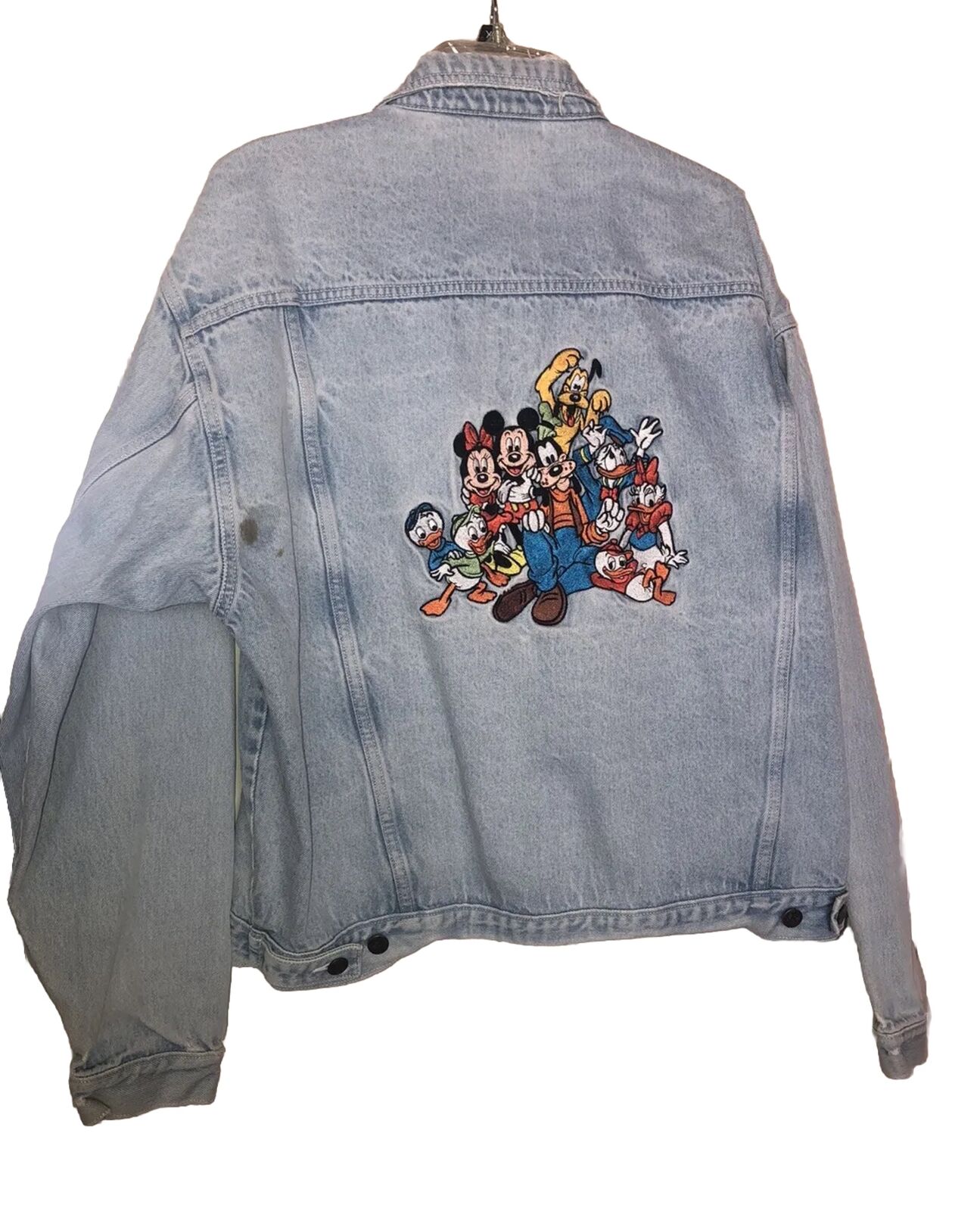Vintage Disney Store Jean Jacket X-Large Mickey And Friends Fun