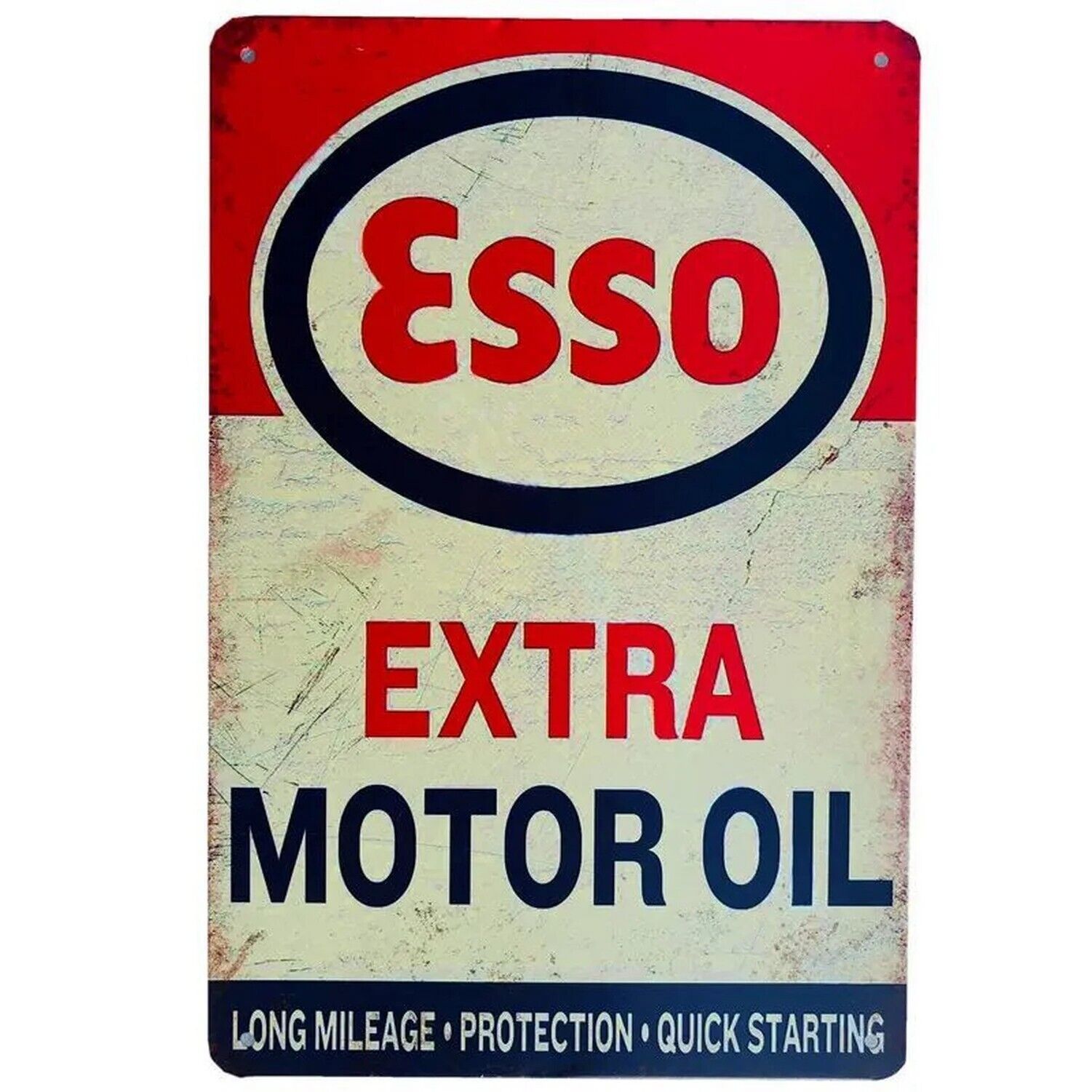 Esso Extra Motor Oil Vintage Novelty Metal Sign 5.5