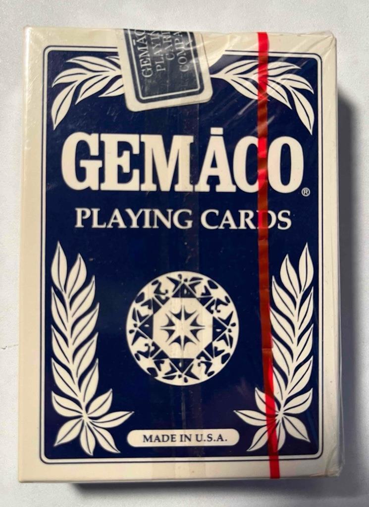 GEMACO Playing Cards Sealed NOS Blue Casino Pro Regular Faces Armor Finish
