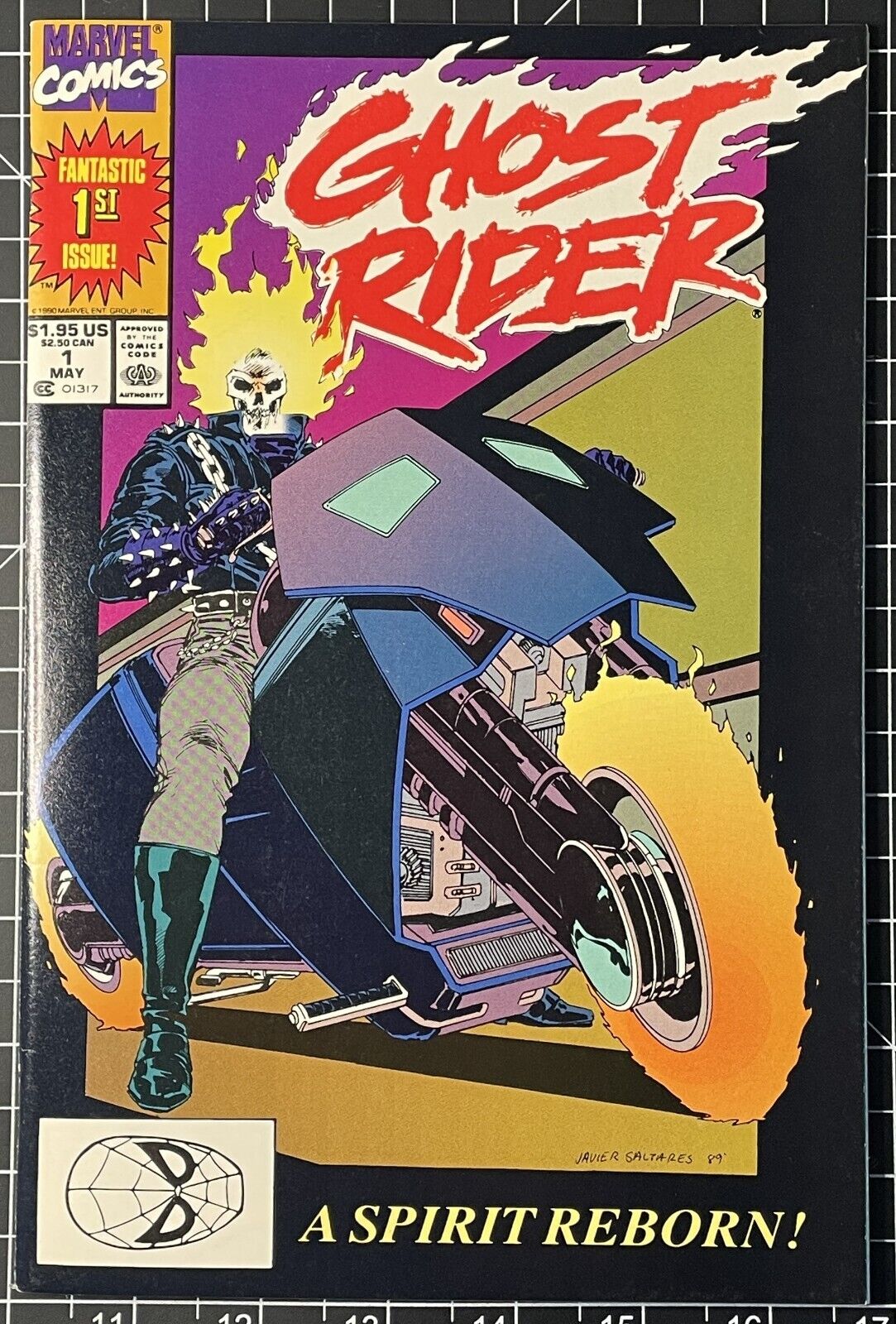 GHOST RIDER #1 Marvel 1990. Key 1st App. Danny Ketch Ghost Rider. Direct Edition