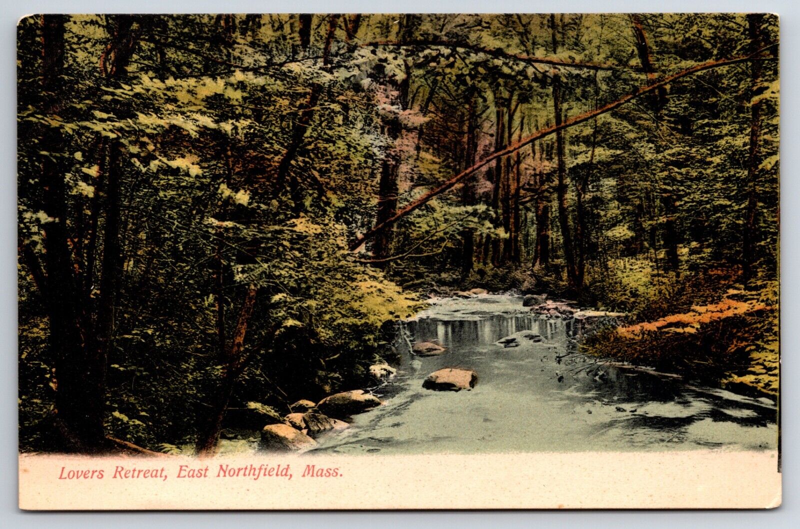 Lovers Retreat c1900\'s East Northfield Massachusetts MA Vintage Postcard