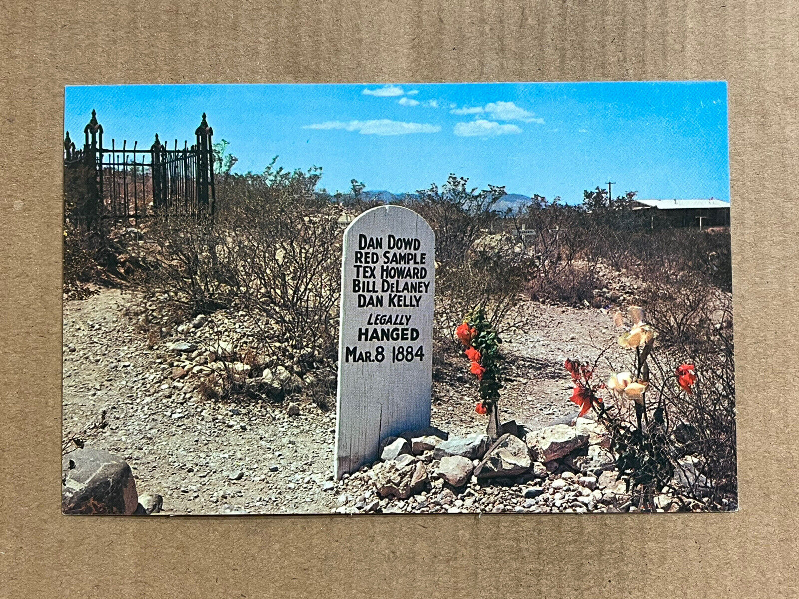 Postcard Tombstone AZ Arizona Boothill Graveyard Cemetery Western Cowboys