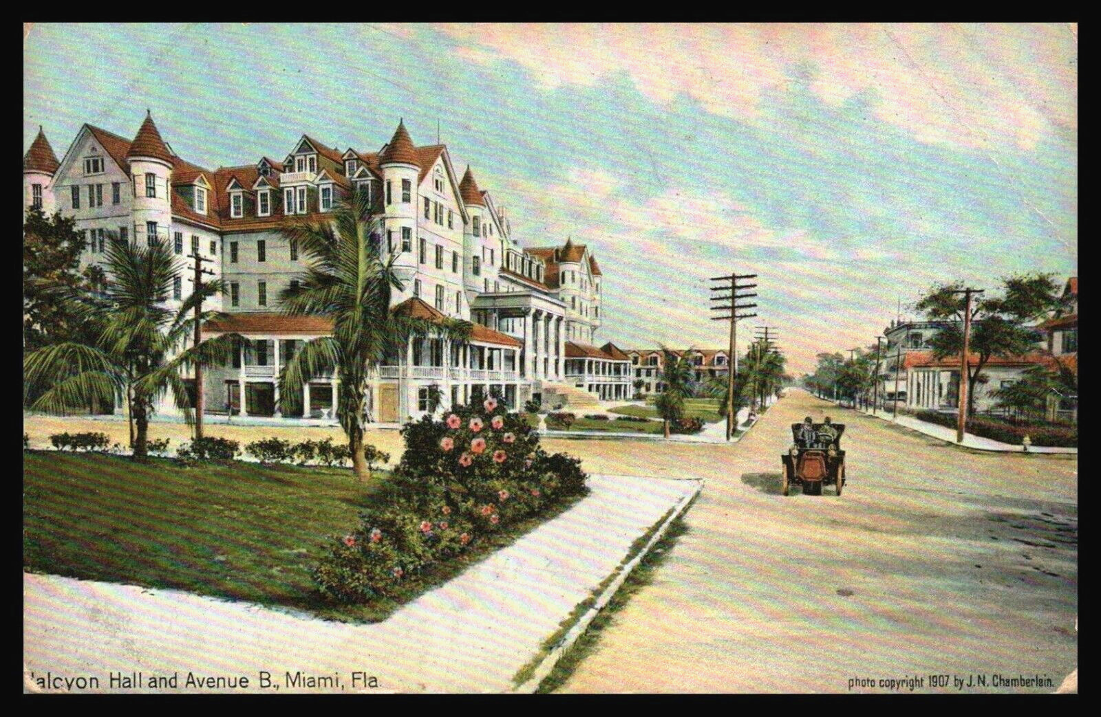 HALCYON HALL HOTEL MIAMI FLORIDA Flagler & 2nd 1906-1937 JN CHAMBERLAIN C 1910S