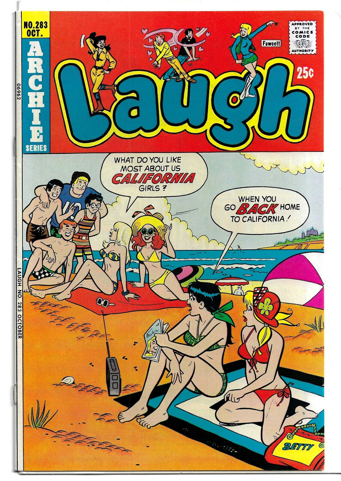 Laugh Comics #283 (Archie Series) Oct 1974  Condition – NEAR MINT-