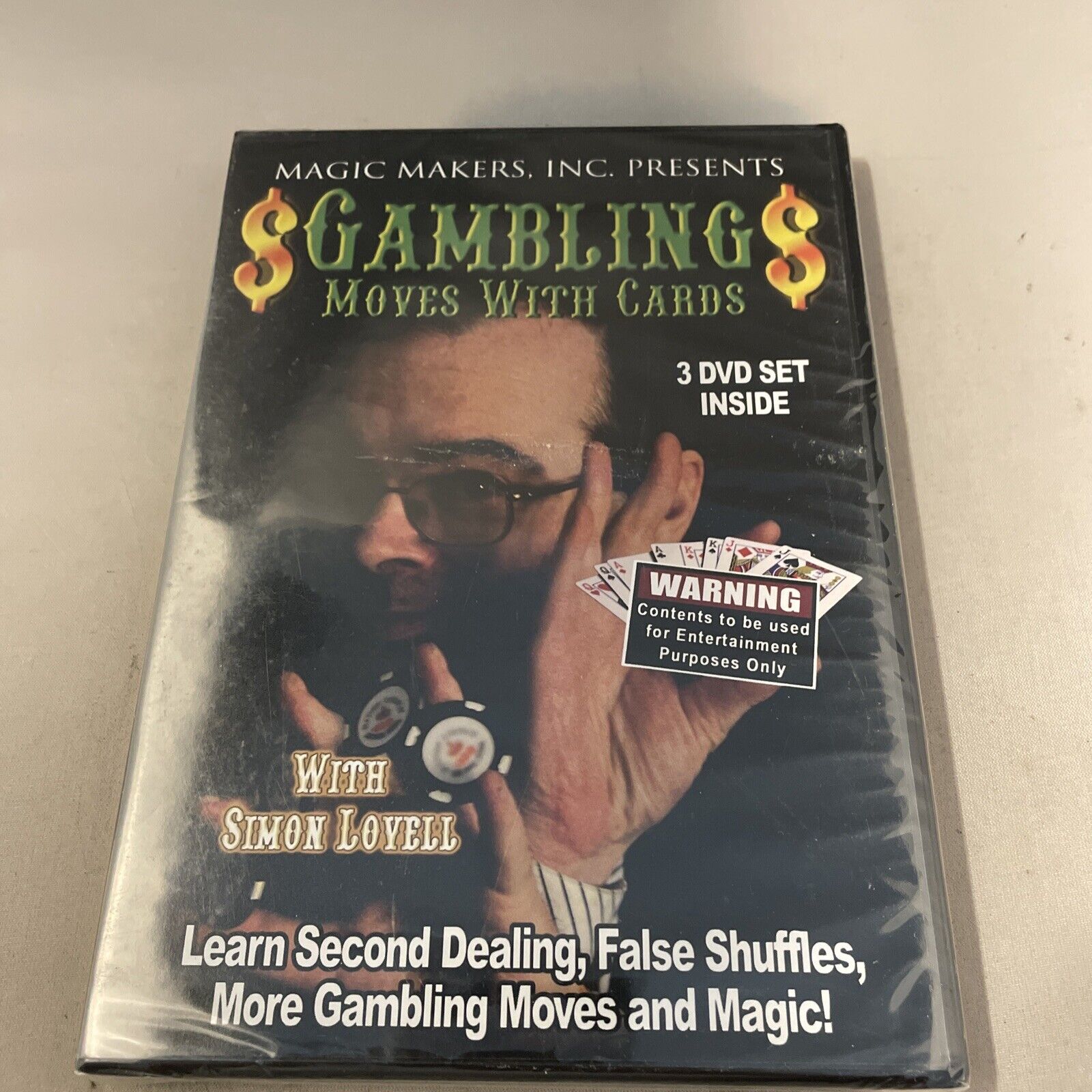 Gambling Moves with Cards with Simon Lovell - New Card Magic 3 DVD Set NEW READ