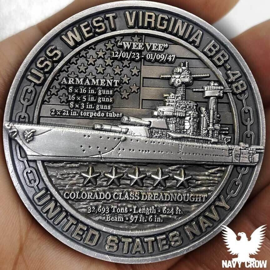 USS West Virginia BB-48 Battleships Of Pearl Harbor 80th Anniversary Navy Coin