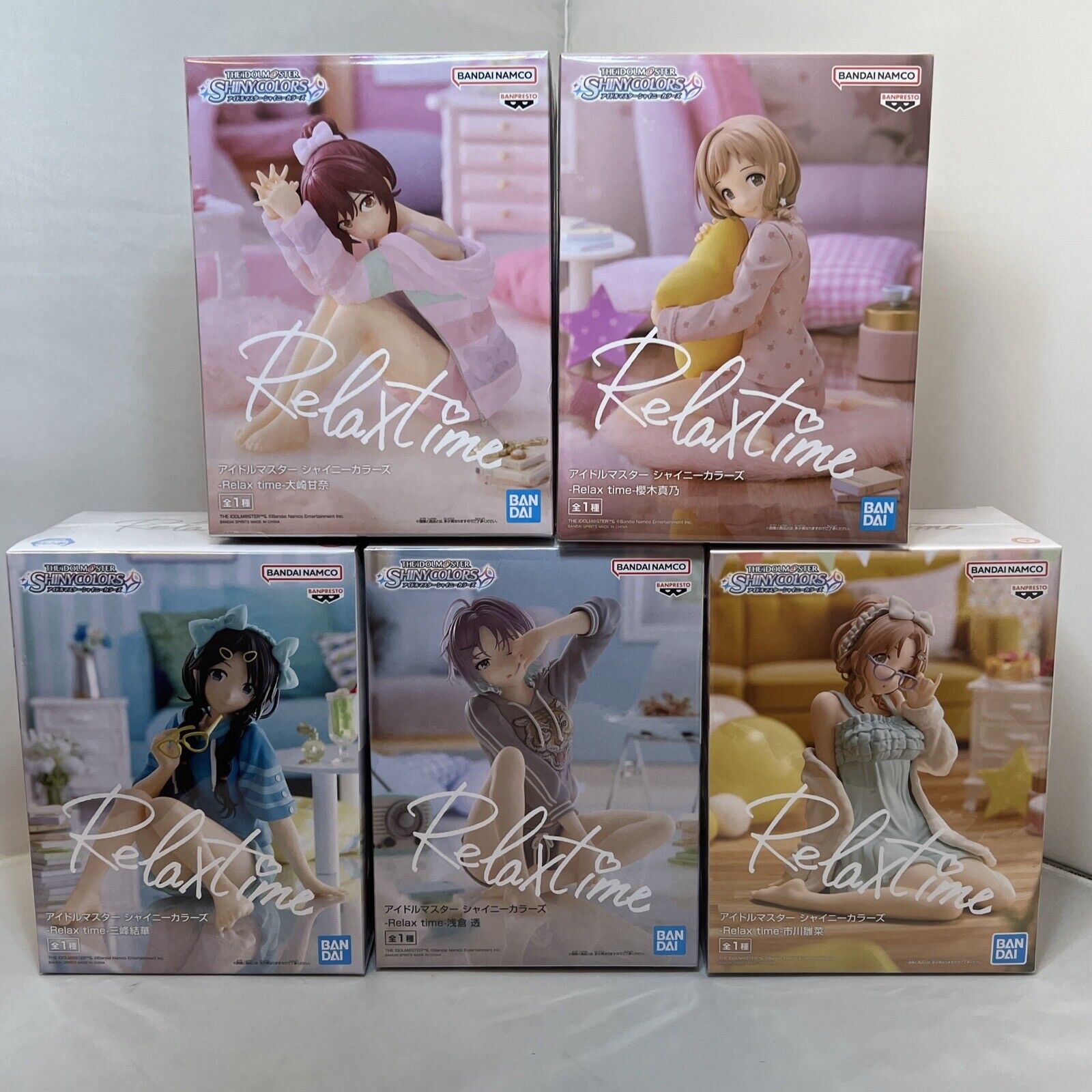 The Idolmaster Shiny Colors - Relax Time Lot of 5 Figures - Banpresto