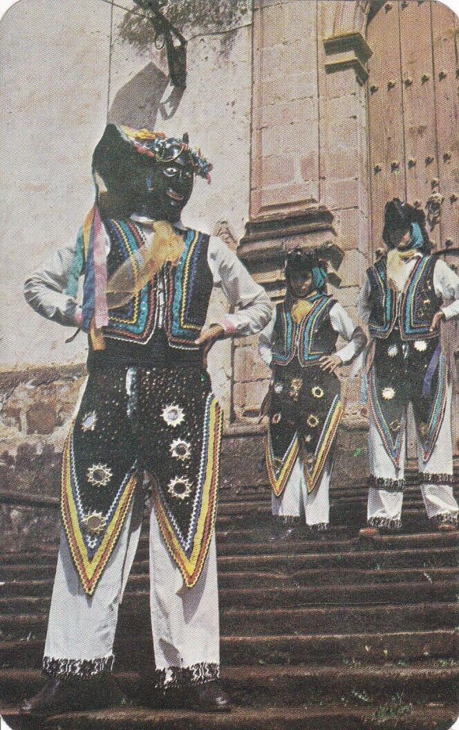 Patzcuaro, Michoacan,. Mexico, c 1950s Unused Postcard, Typical Dancers