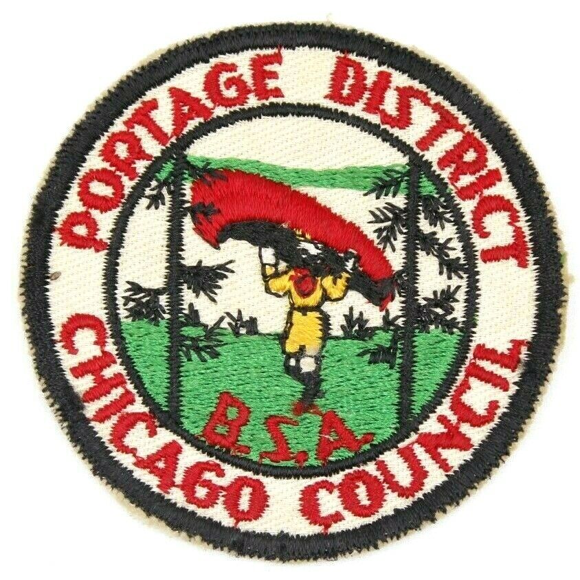 Vintage Portage District Chicago Council Patch Boy Scouts BSA IL