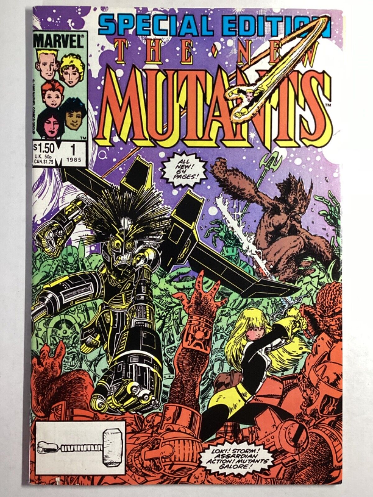 THE NEW MUTANTS SPECIAL EDITION ISSUE #1  MARVEL  COMICS JAN 1, 1985   KEY ISSUE