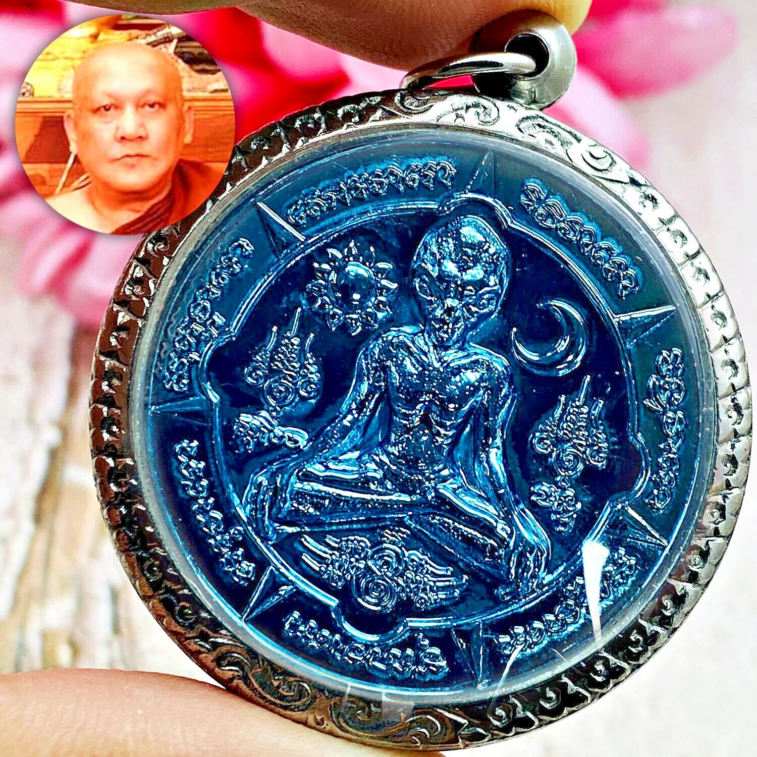 Alien Universe Power Leklai Mineral Medal Lucky Fortune Lp Lek Thai Amulet 17180