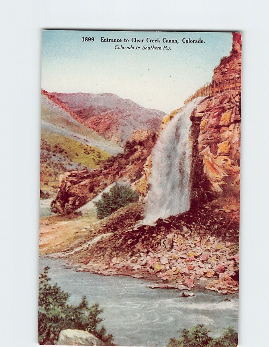 Postcard Entrance to Clear Creek Canon Colorado USA