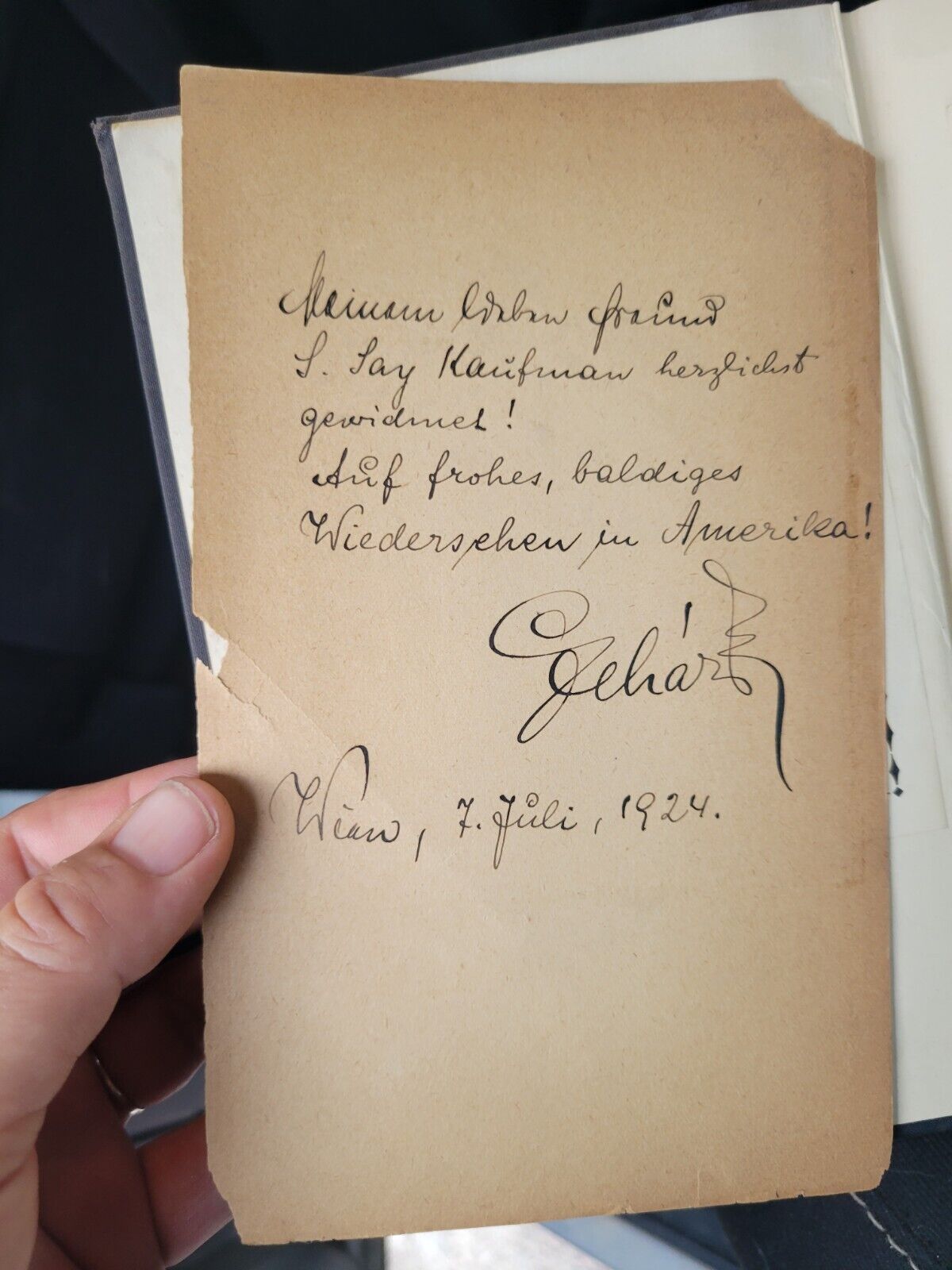 Franz Lehar Handwritten Letter-authentic 1924