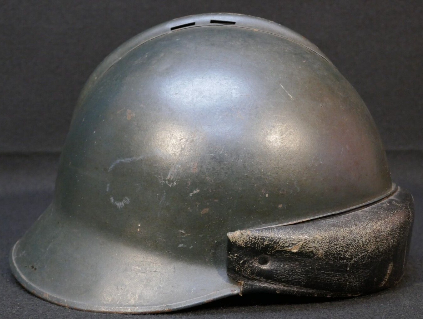 WWII French Jeanne d’Arc Combat Helmet 1945 Marked De Gaulle Militaria Adrian
