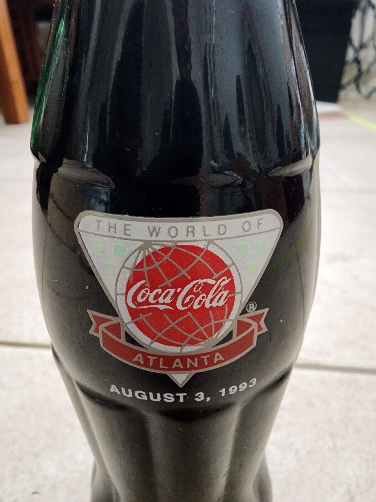 1993 World of Coca Cola Atlanta 3rd Anniversary 8 OZ Glass Bottle August 3 1993