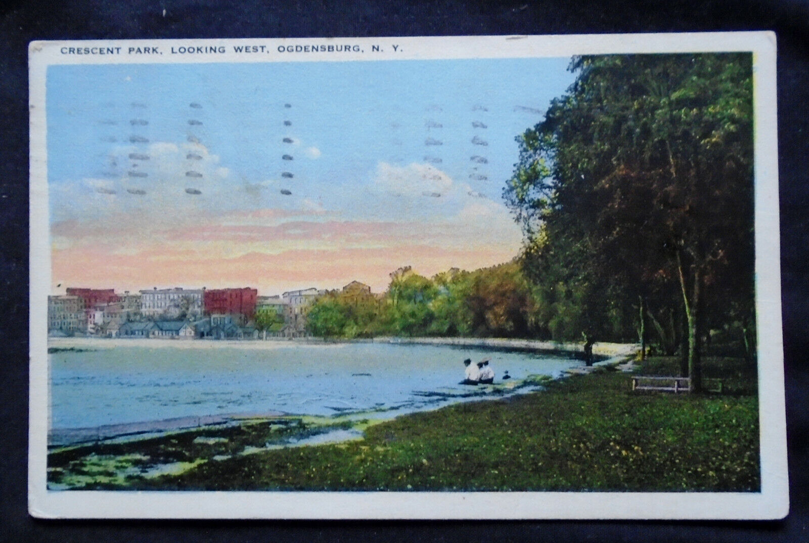 Ogdensburg, NY, Crescent Park, postmarked 1937