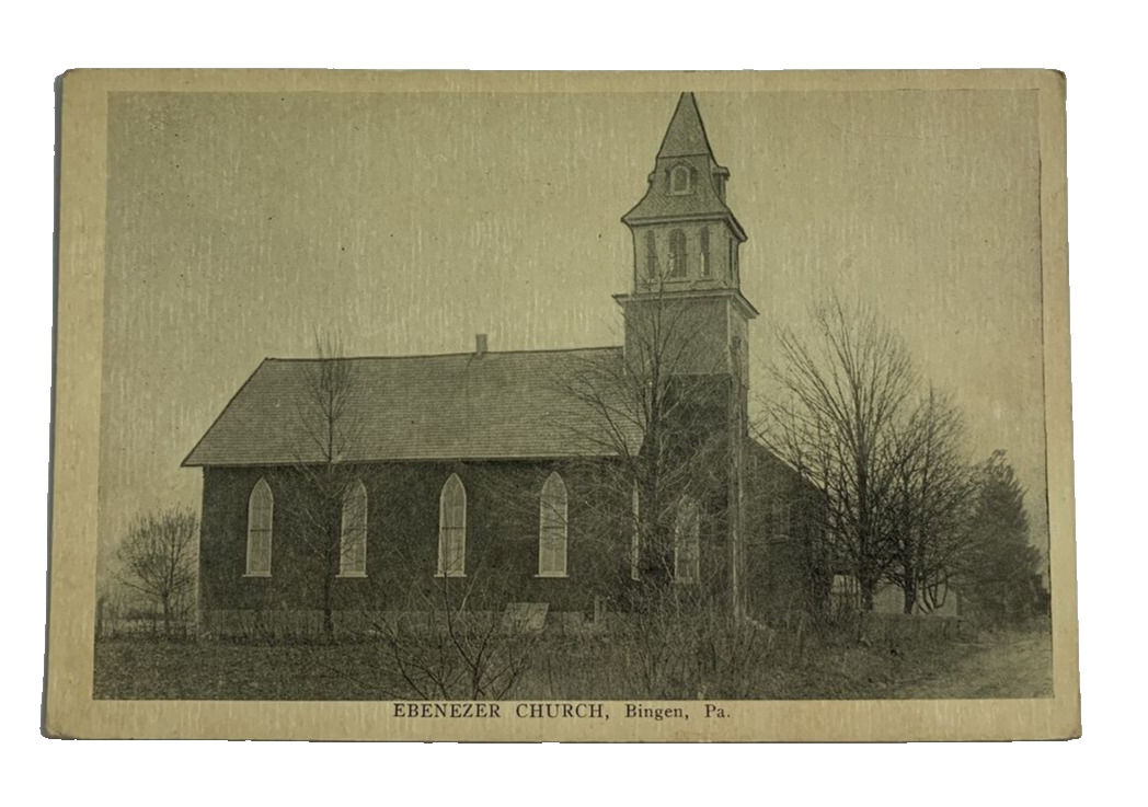 Ebenezer Church Bingen PA Postcard Antique Divided Back