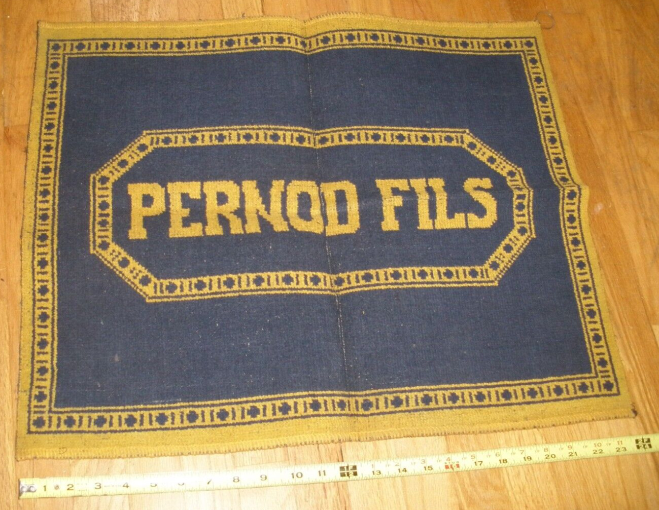 Pernod Fils Advertising Card Mat Carpet Antique Rare Absinthe