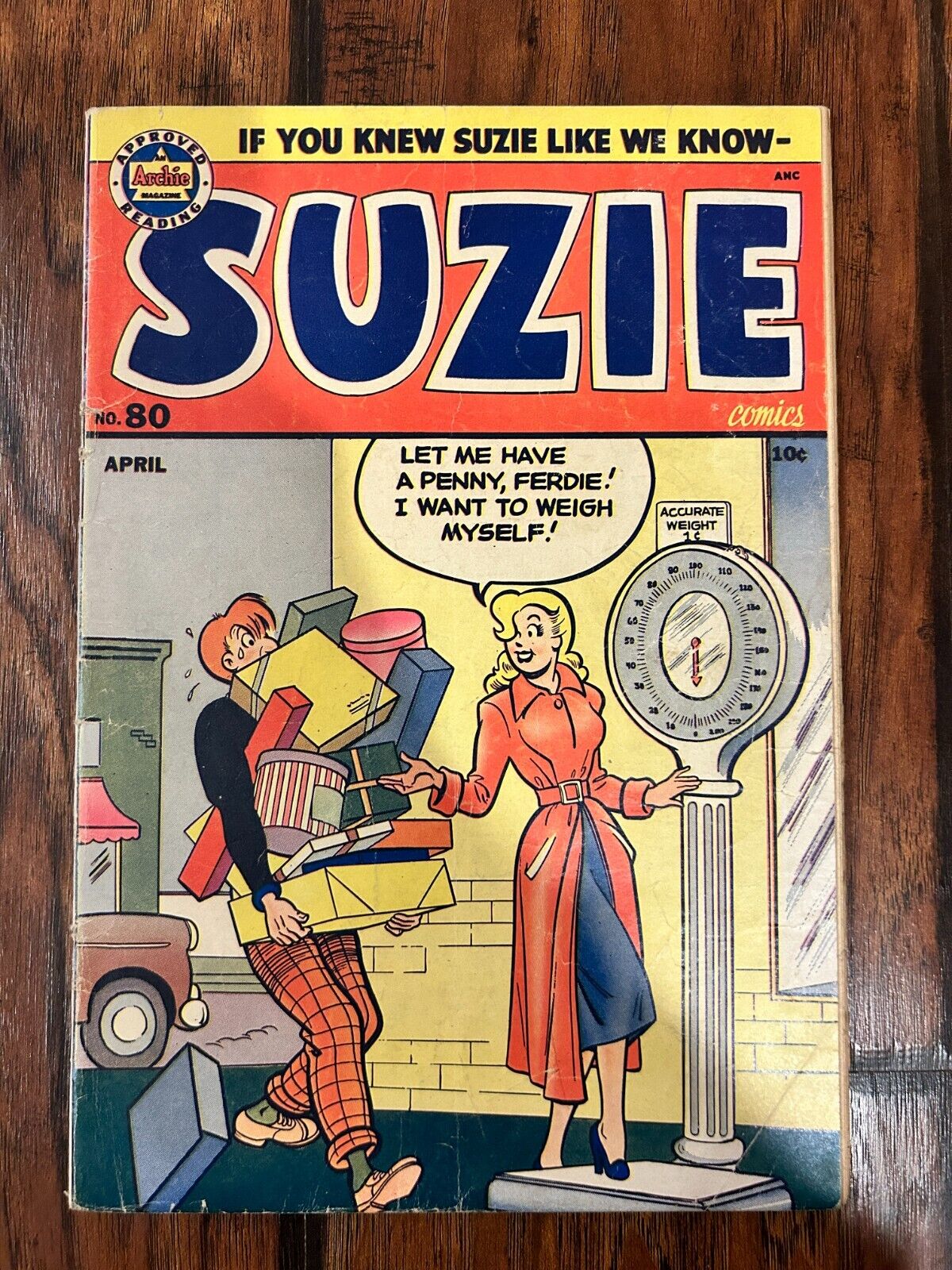 Suzie #80 Ungraded Good Condition MLJ / Archie 1951 Cream to OW Pages