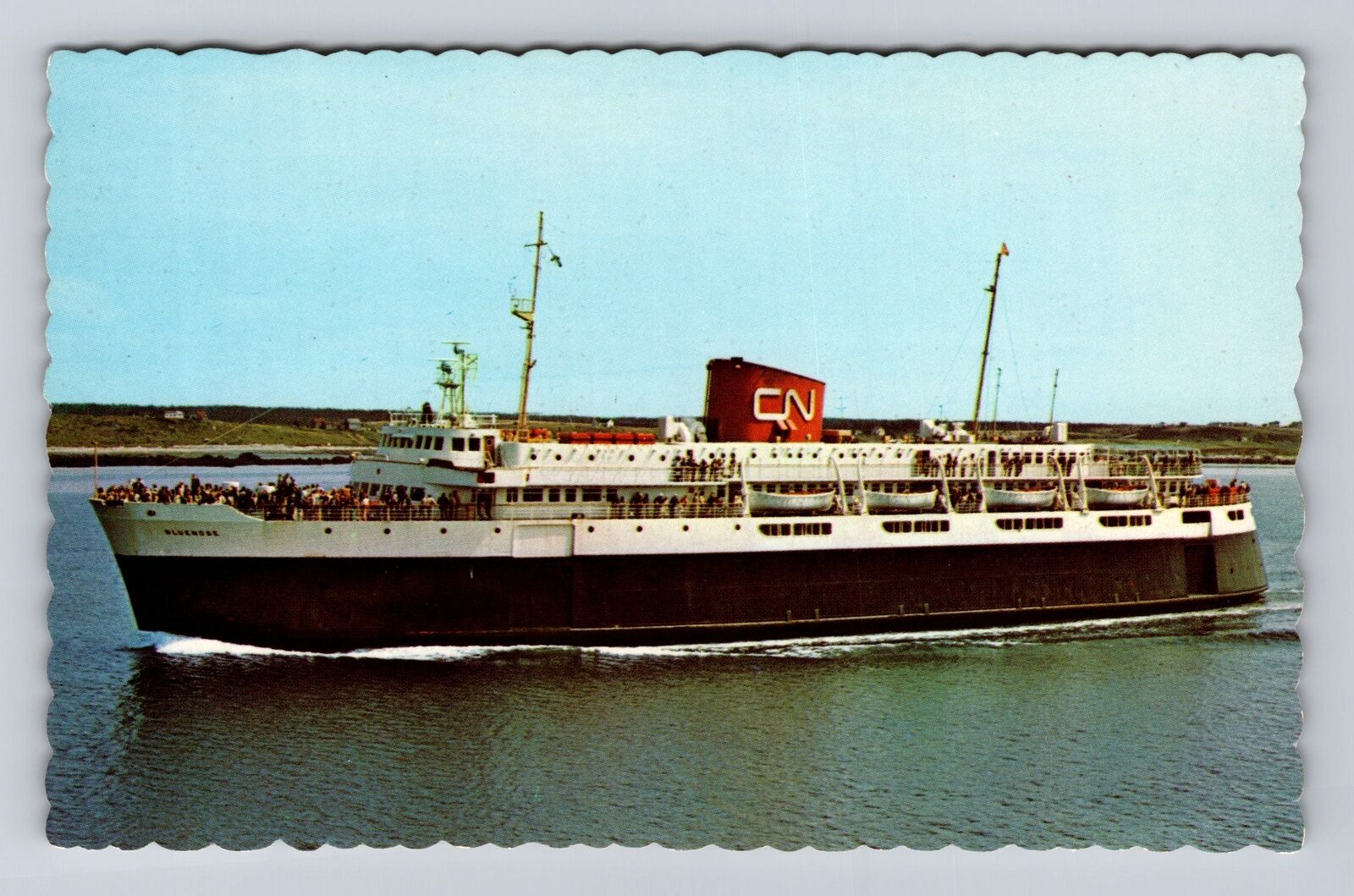 Bar Harbor ME-Maine, CN Ferry MV Bluenose, Antique, Vintage Souvenir Postcard