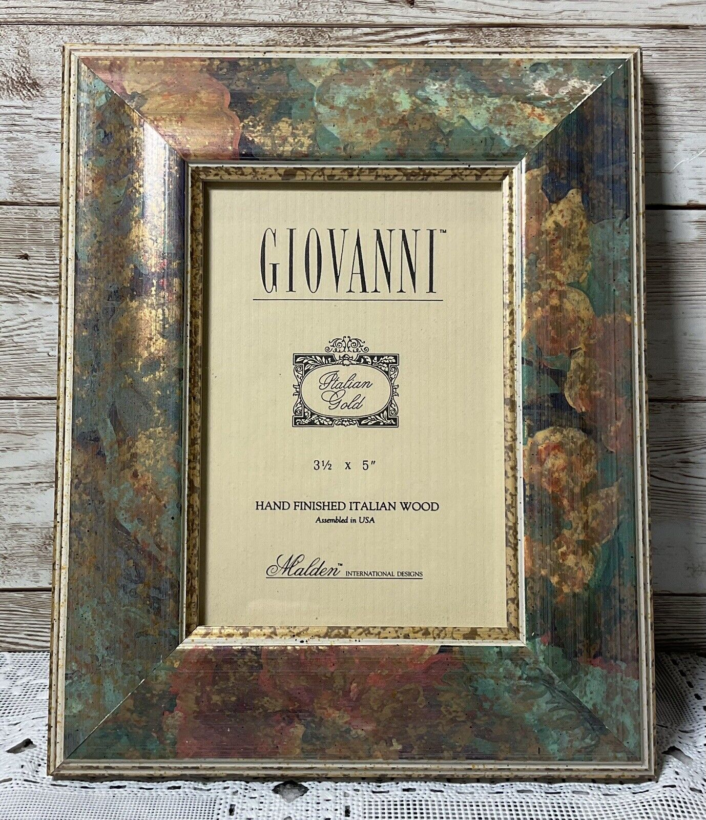 1980s Giovanni Impressionist Photo Frame 3.5”x 5” Made in Italy