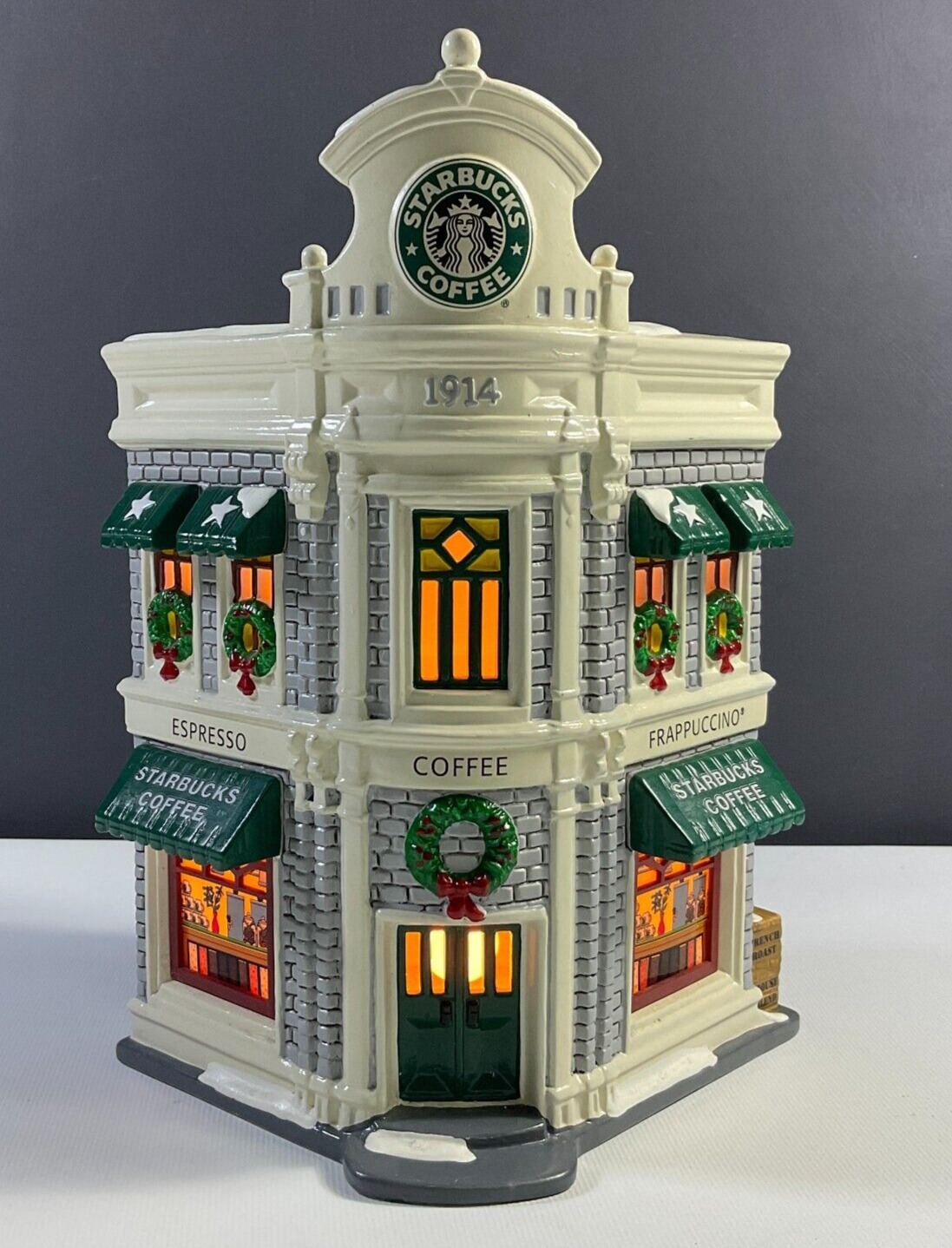 Dept 56 Starbucks Coffee Building Snow Village 1995 Vintage