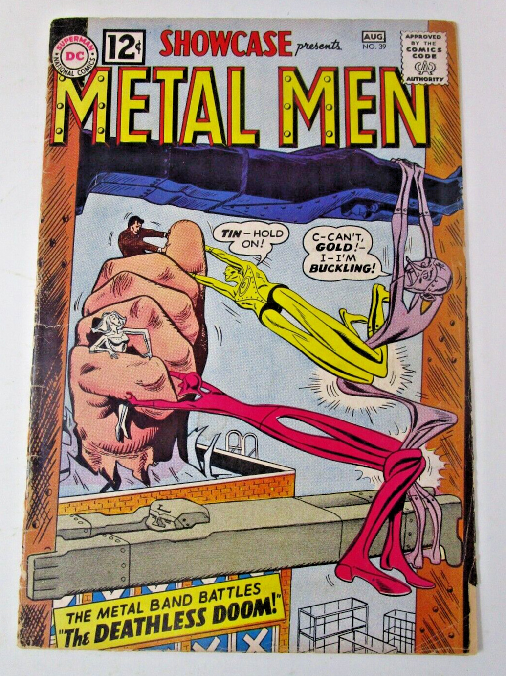 Showcase #39 1962 [Low Grade] 3rd Metal Men 1st Chemo Silver Age DC Key Issue
