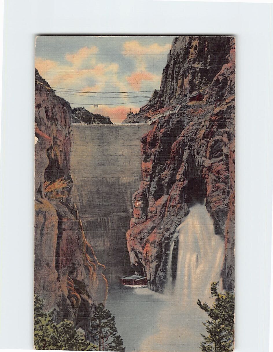 Postcard Shoshone Dam, Shoshone Canyon, Wyoming