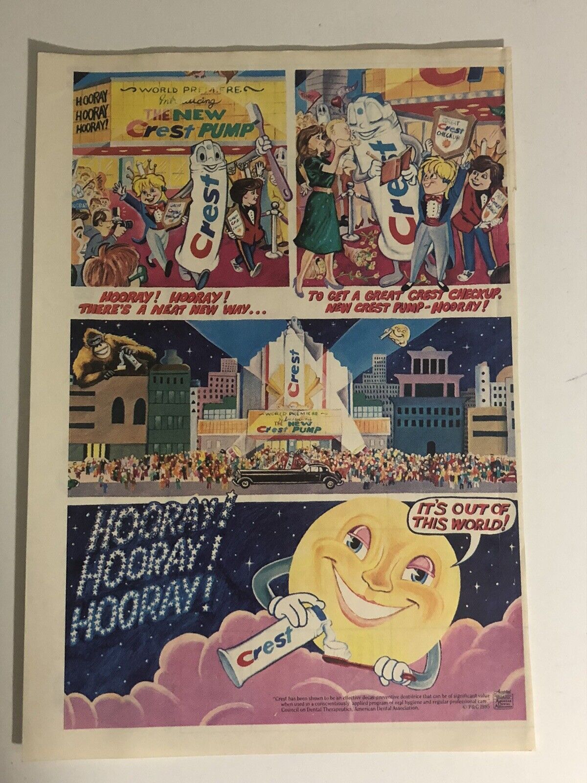 1985 Crest toothpaste vintage Print Ad pa6