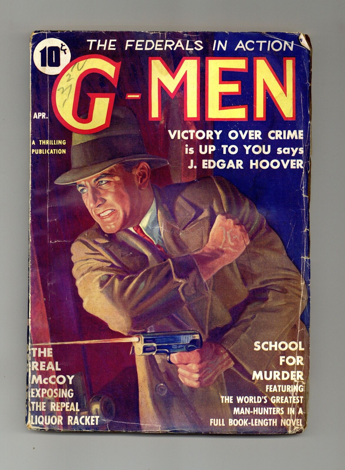 G-Men Detective Pulp Apr 1936 Vol. 3 #1 GD