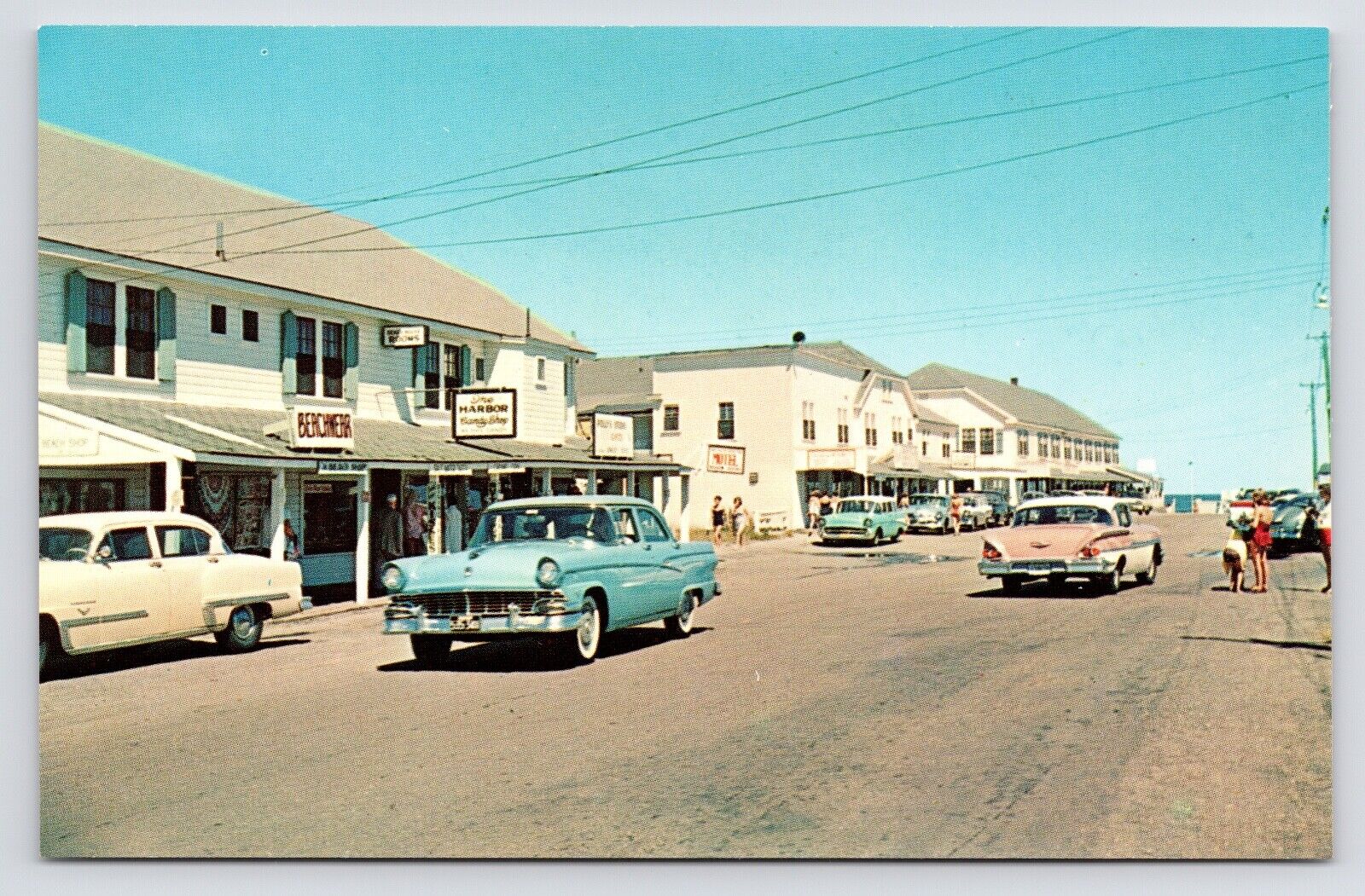 c1950s~Ogunquit Maine ME~Beach Pavillion~Main Street~Art Colony~VTG Postcard