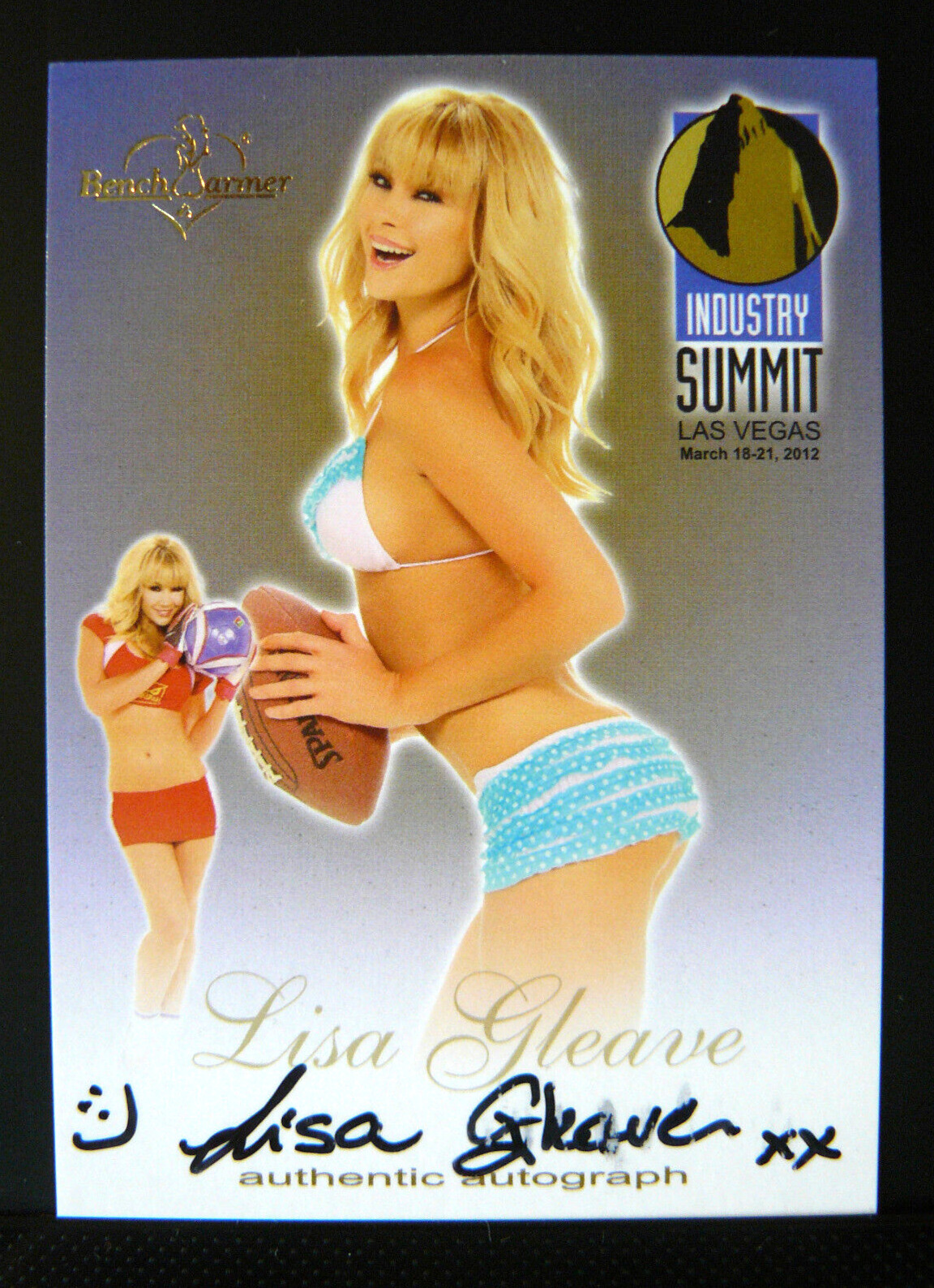 Benchwarmer 2012 Lisa Gleave Industry Summit Las Vegas Promo Autograph Auto