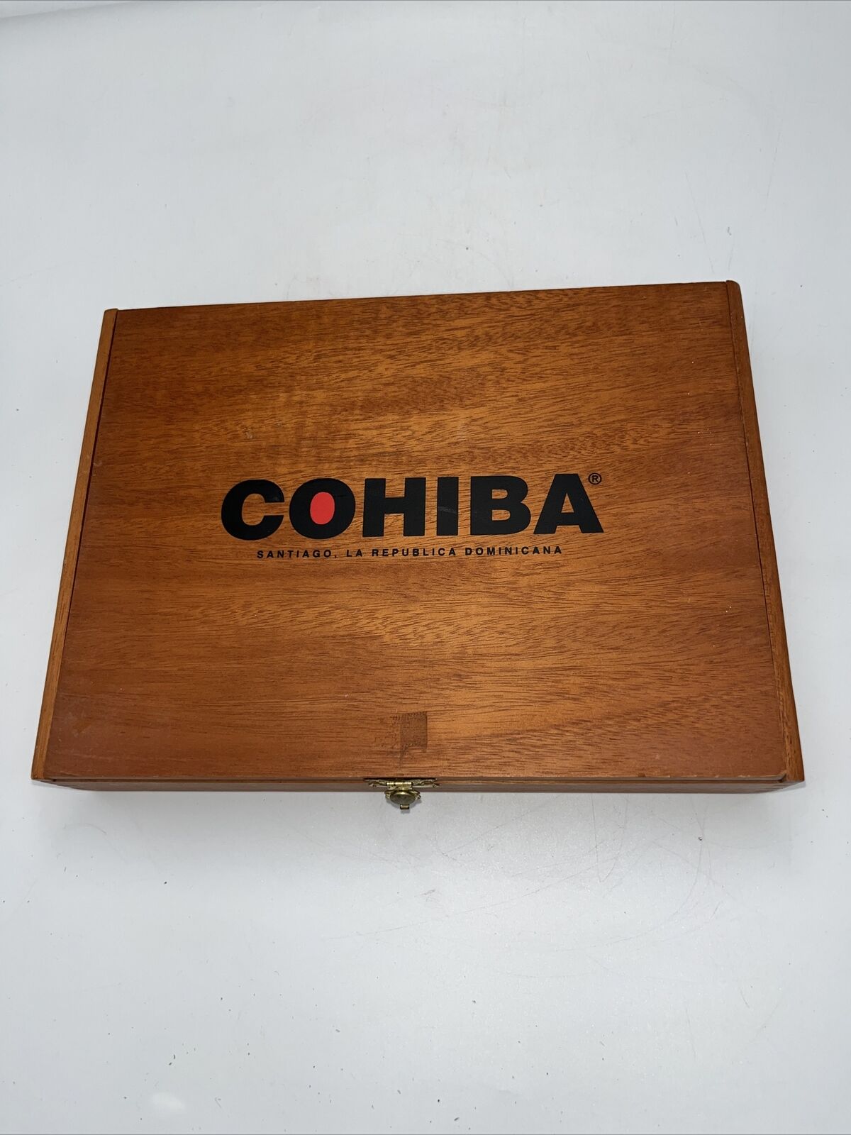 COHIBA Wood Cigar Box Churchill 25  Red Dot Santiago La Dominicana - Empty