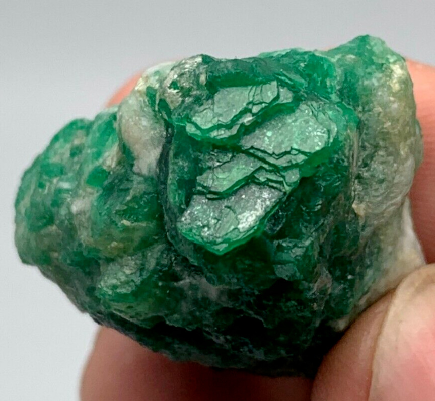 Natural Unique Emerald Crystals 143 CT W/Pyrite Mineral Specimen F/Swat Pakistan