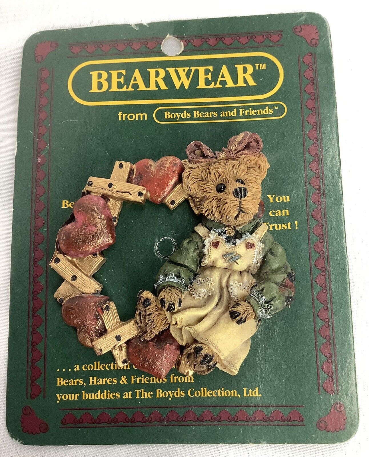Bearwear Boyds Bears Pin 1995 Hearts VSS240609/JA