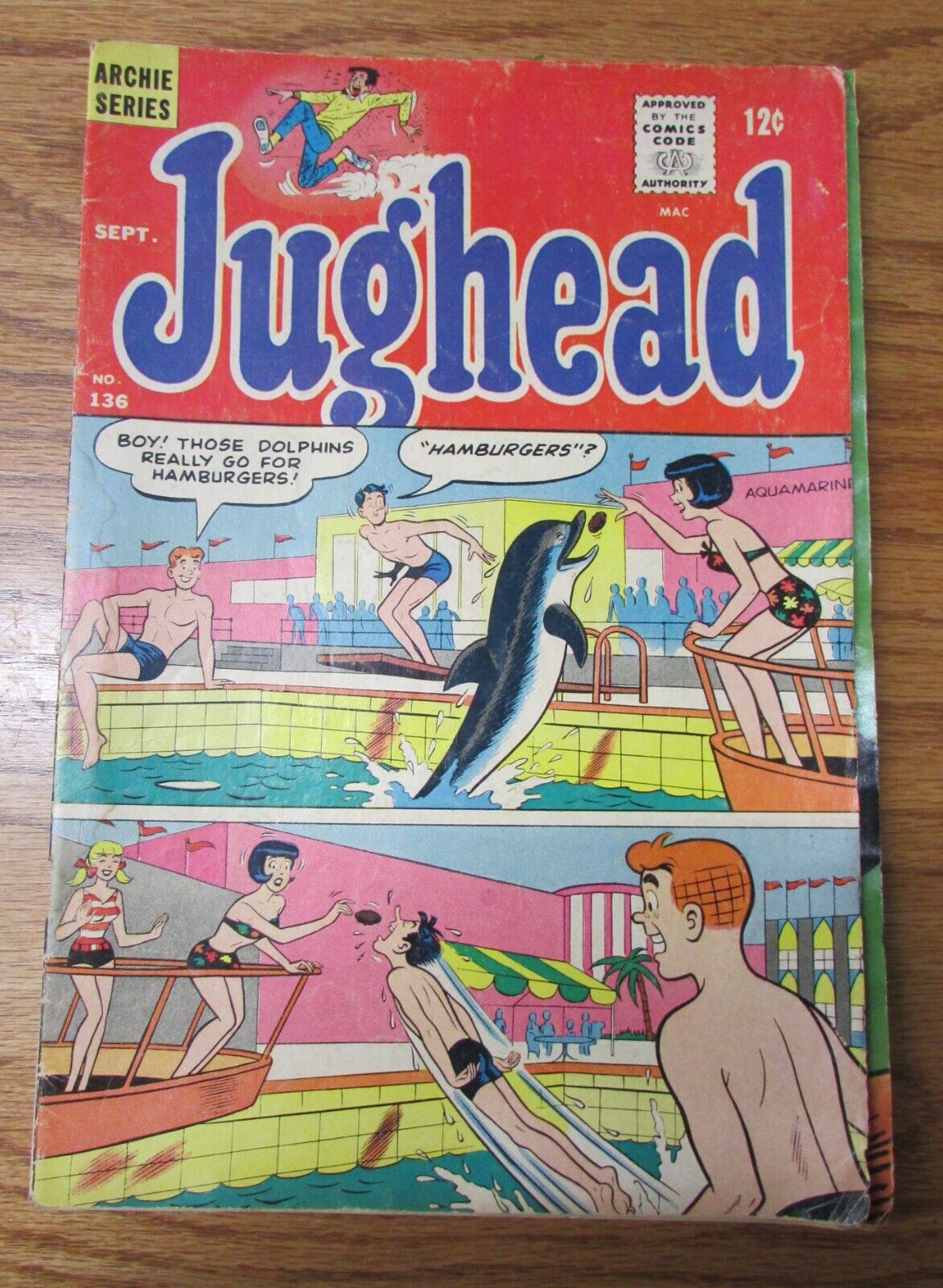 COMIC BOOK ARCHIE SERIES COMICS JUGHEAD #136 SEPT 1966 12¢