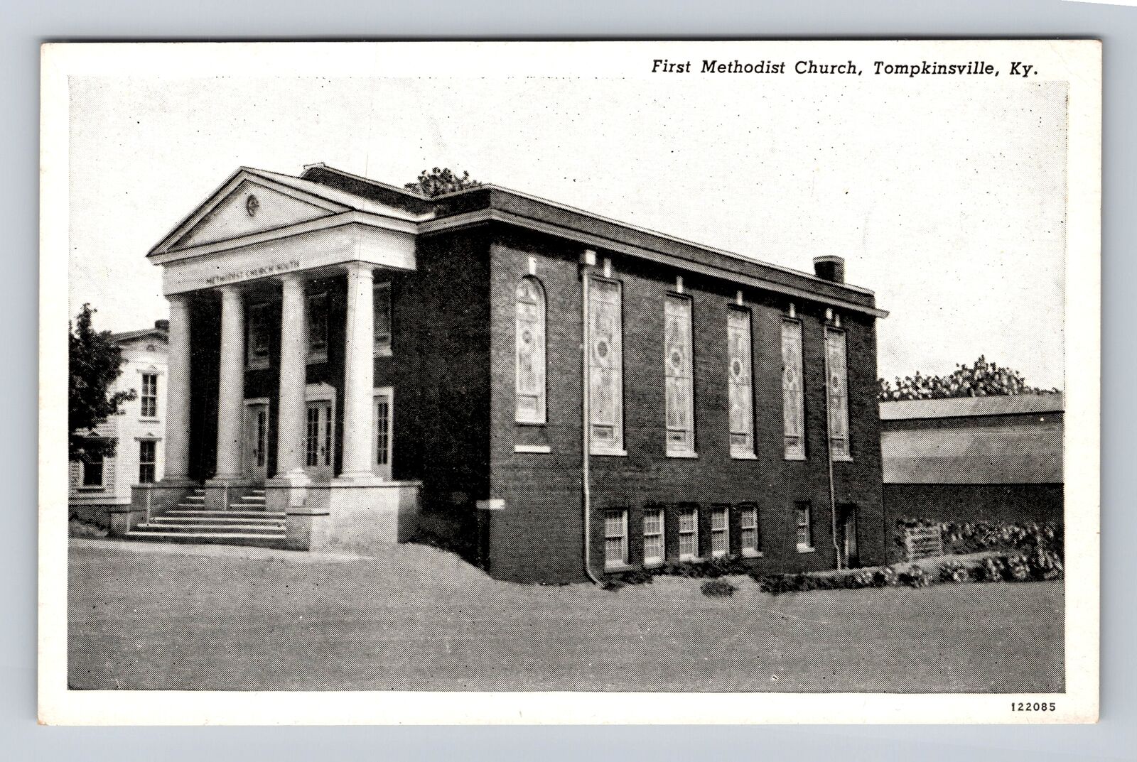 Tompkinsville KY-Kentucky, First Methodist Church, Antique Vintage Postcard