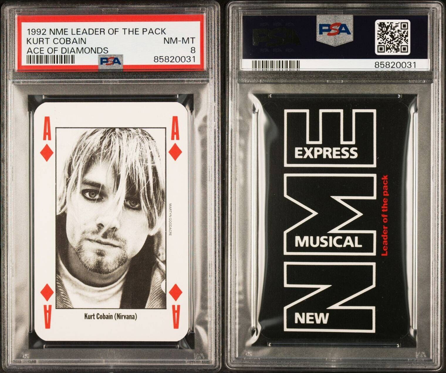 1992 New Musical Express NME KURT COBAIN PSA 8 NM MINT Rookie RC Nirvana