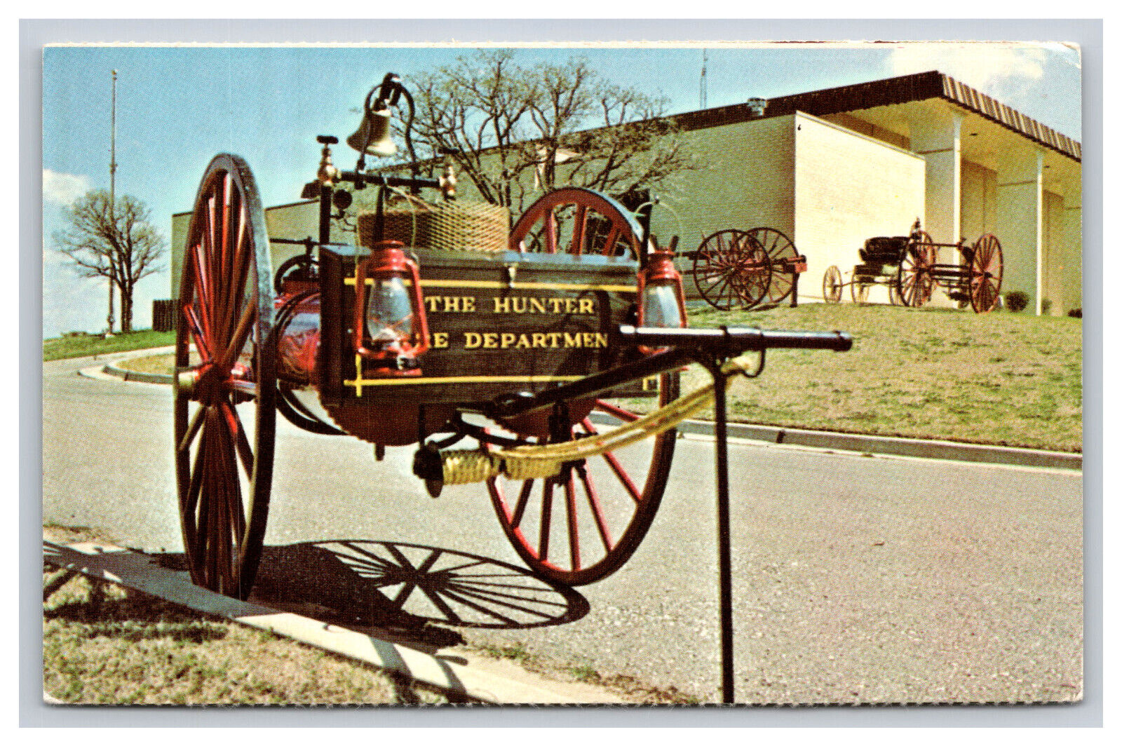 Hand Drawn Chemical Cart, Firefighters Museum Oklahoma City OK Postcard
