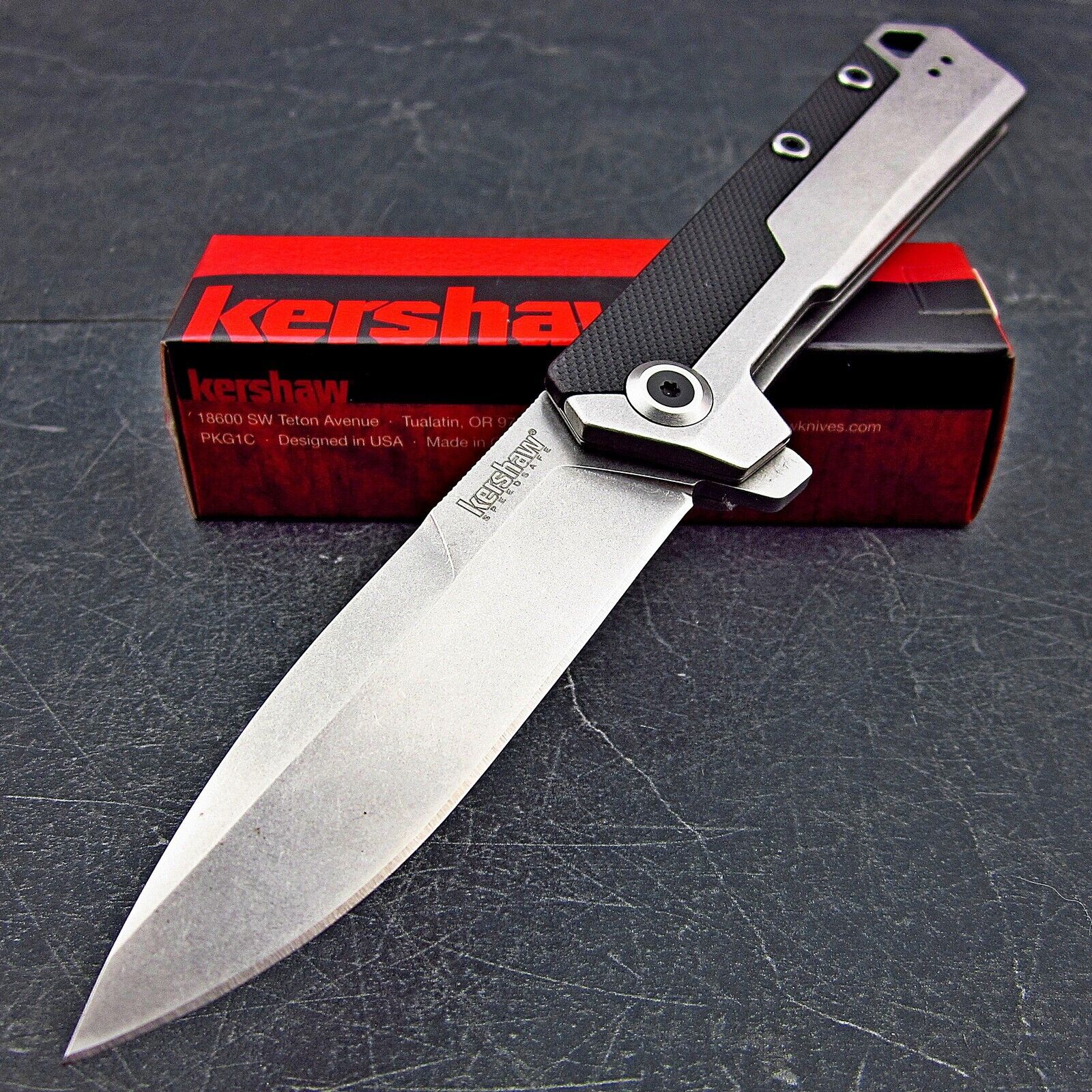 Kershaw Assisted Opening Oblivion Framelock 8Cr13MoV Blade Folding Pocket Knife