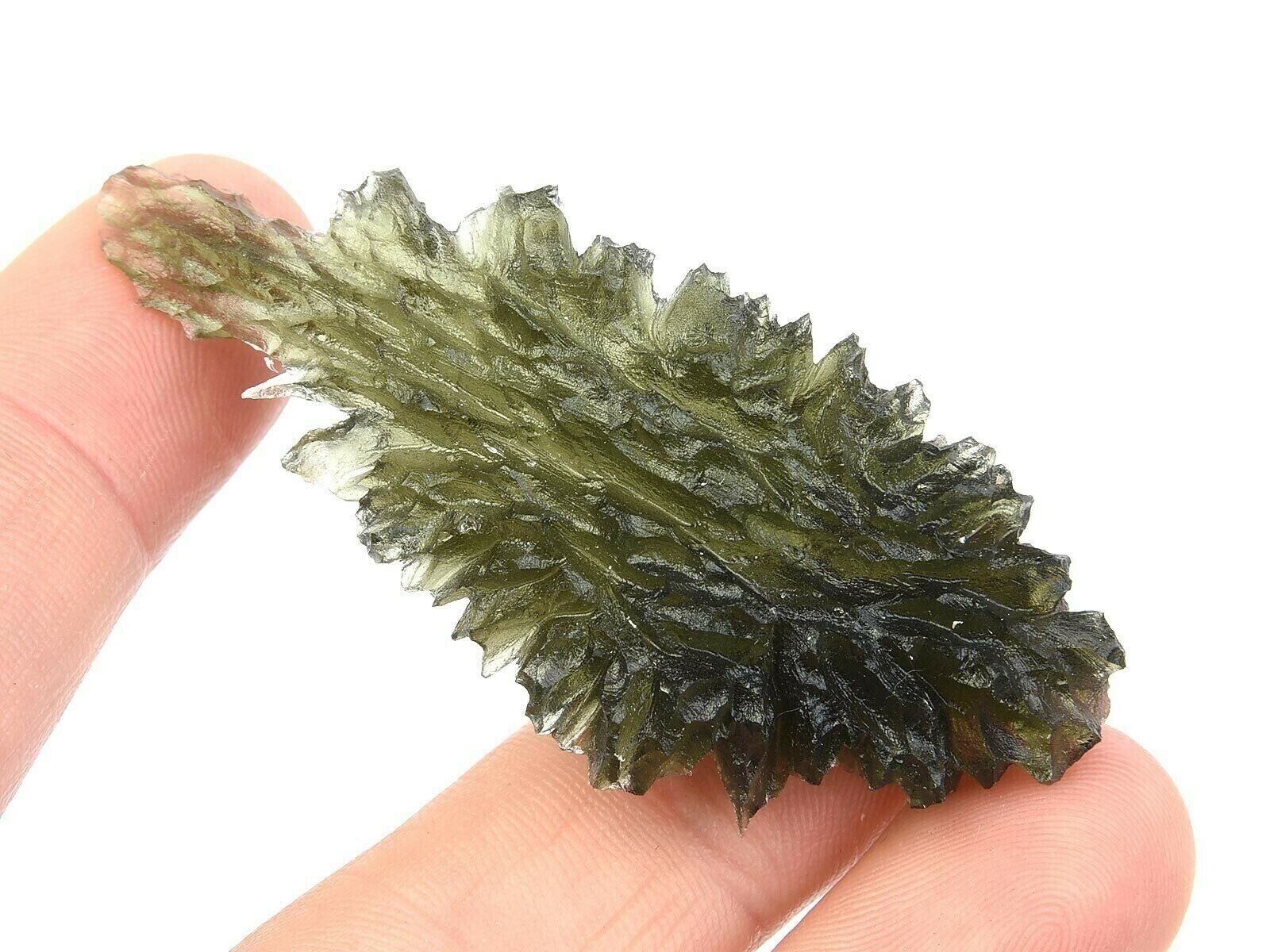 10.67g 53.3ct TOP Q BESEDNICE MOLDAVITE RARE HEDGEHOG from our collection #BM536