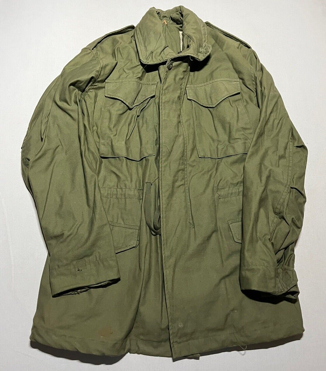 Vintage 70s M65 M1965 OG-107 OD Green Field Jacket Small Long AN2
