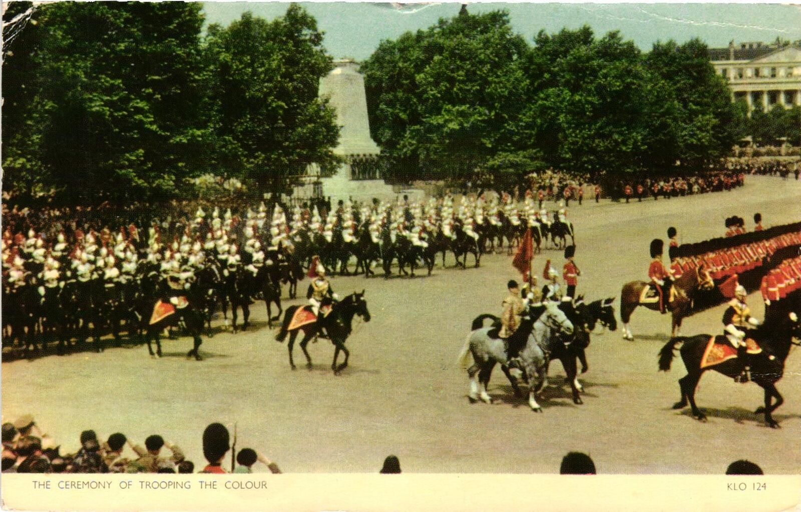 Vintage Postcard- Trooping the Colour
