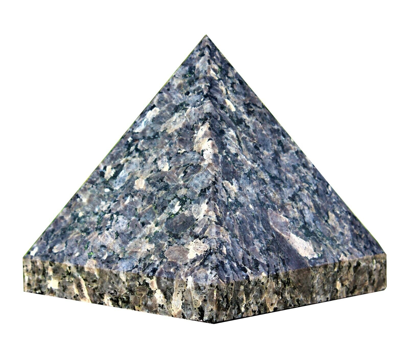 Huge 15CM Black Larvikite Crystal Quartz Chakra Healing Energy Stone Pyramid